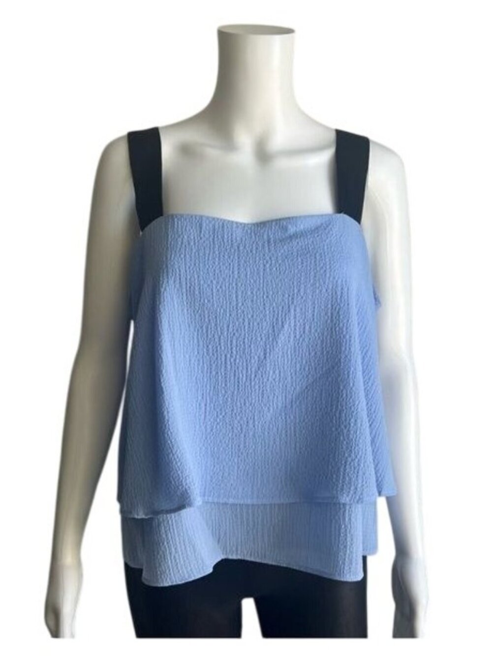 DKNY Layered Contrast Strap Tank - L